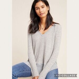 Anthropologie Dorotea Space-Dyed Hacci Tunic in Gray